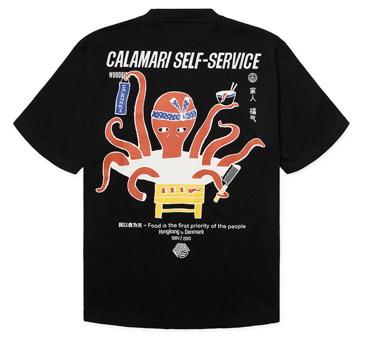 Woodbird Baine Octo T-Shirt 'Black'