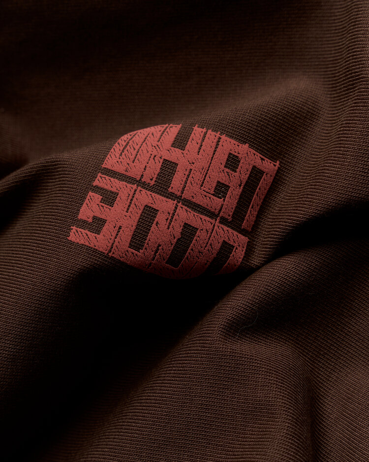 Woodbird Baine Nopa T-Shirt 'Dark Brown'