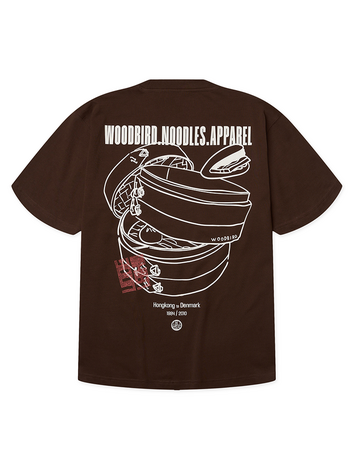 Woodbird Baine Nopa T-Shirt 'Dark Brown'