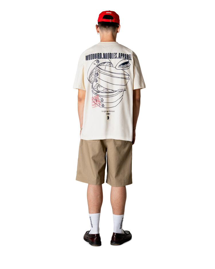 Woodbird Baine Nopa T-Shirt 'Off White'