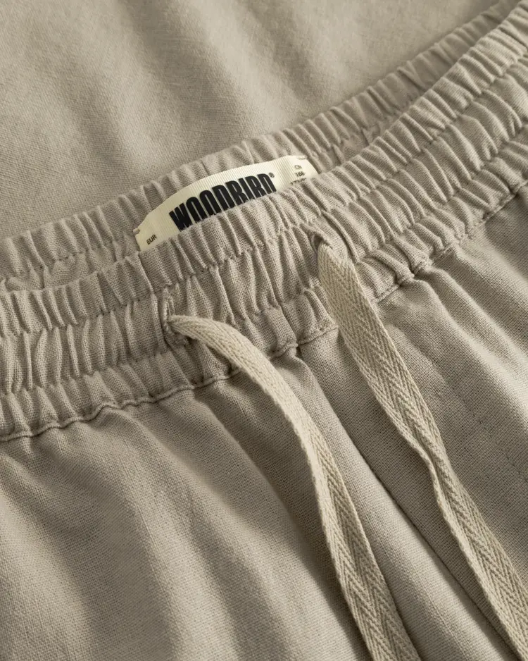 Woodbird Bommy Linen Shorts 'Stone'