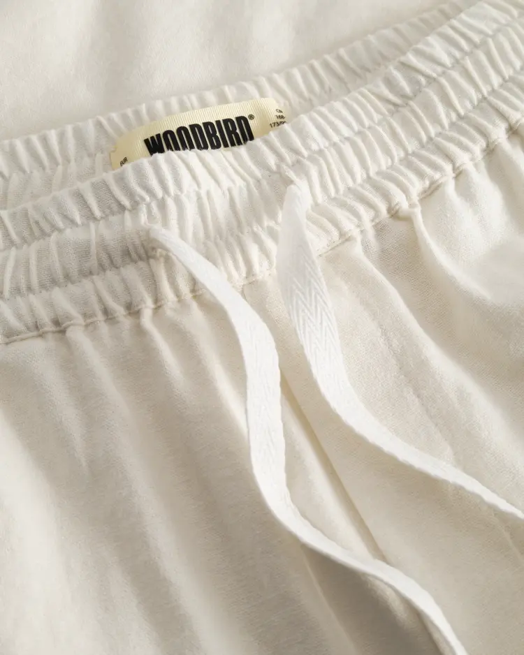 Woodbird Bommy Linen Shorts 'Off White'