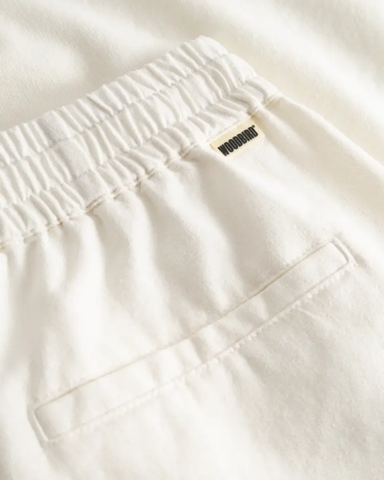 Woodbird Bommy Linen Shorts 'Off White'
