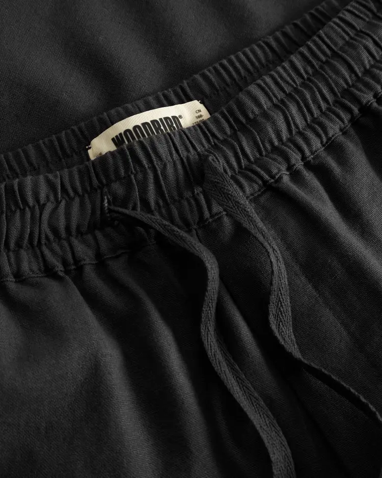 Woodbird Bommy Linen Shorts 'Black'