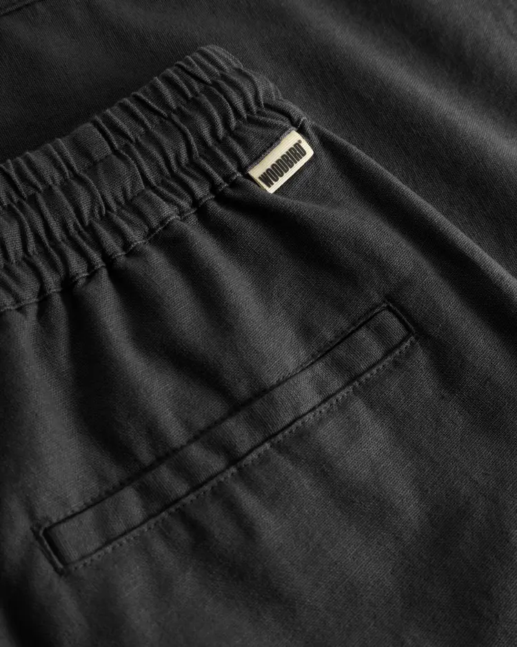 Woodbird Bommy Linen Shorts 'Black'