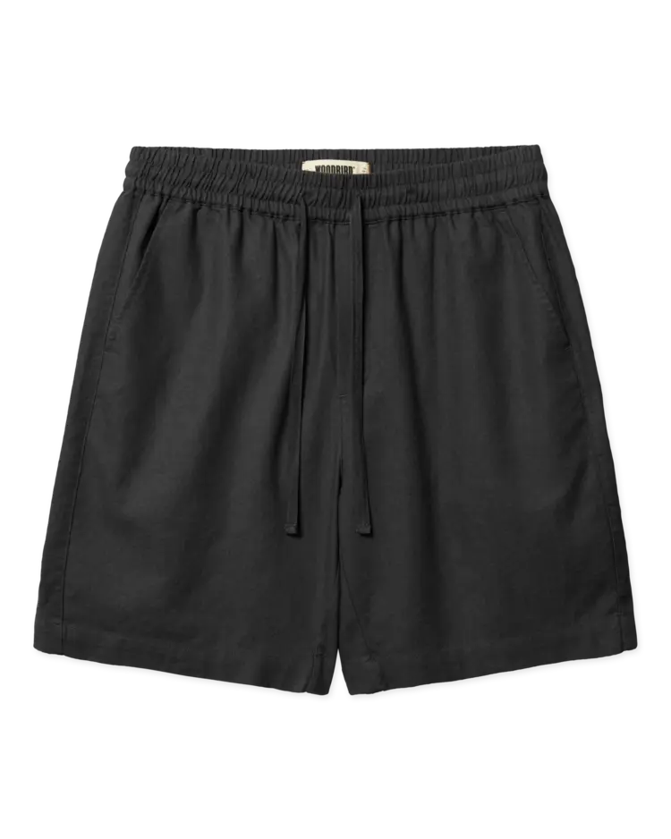 Woodbird Bommy Linen Shorts 'Black'