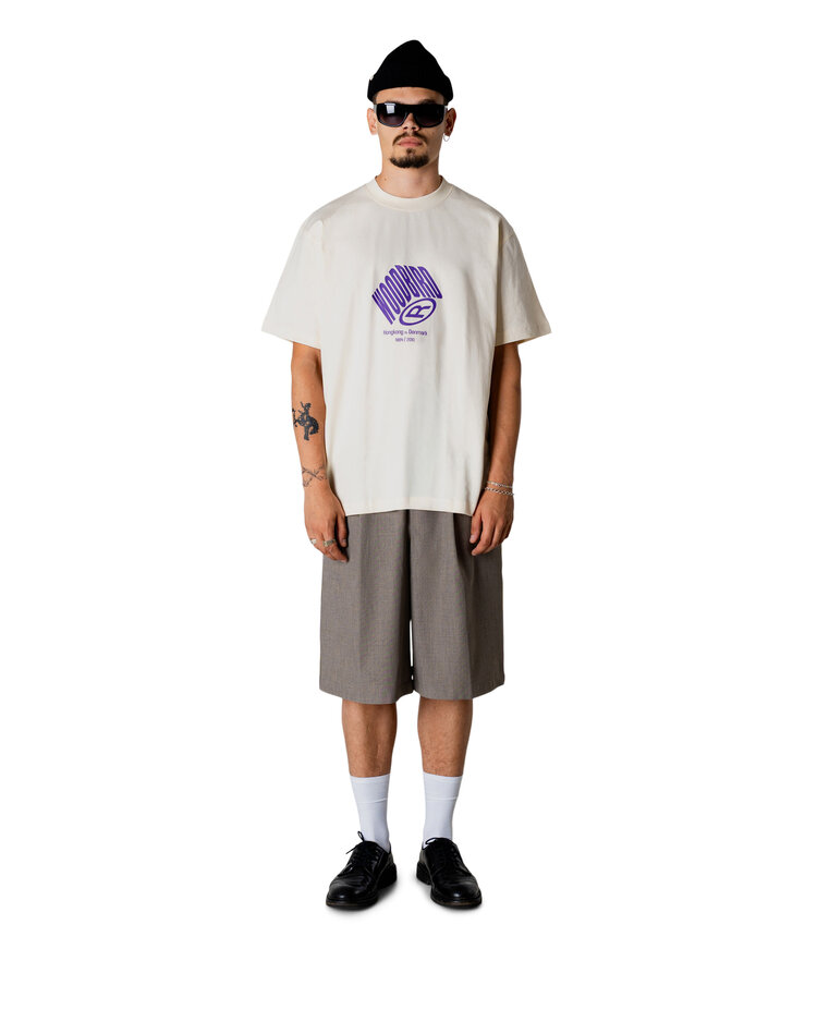 Woodbird Baine Cube T-Shirt 'Off White'