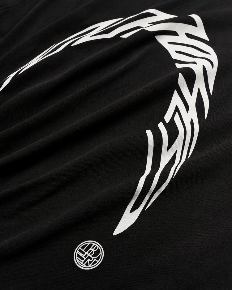 Woodbird Baine Warp Acid T-Shirt 'Washed Black'