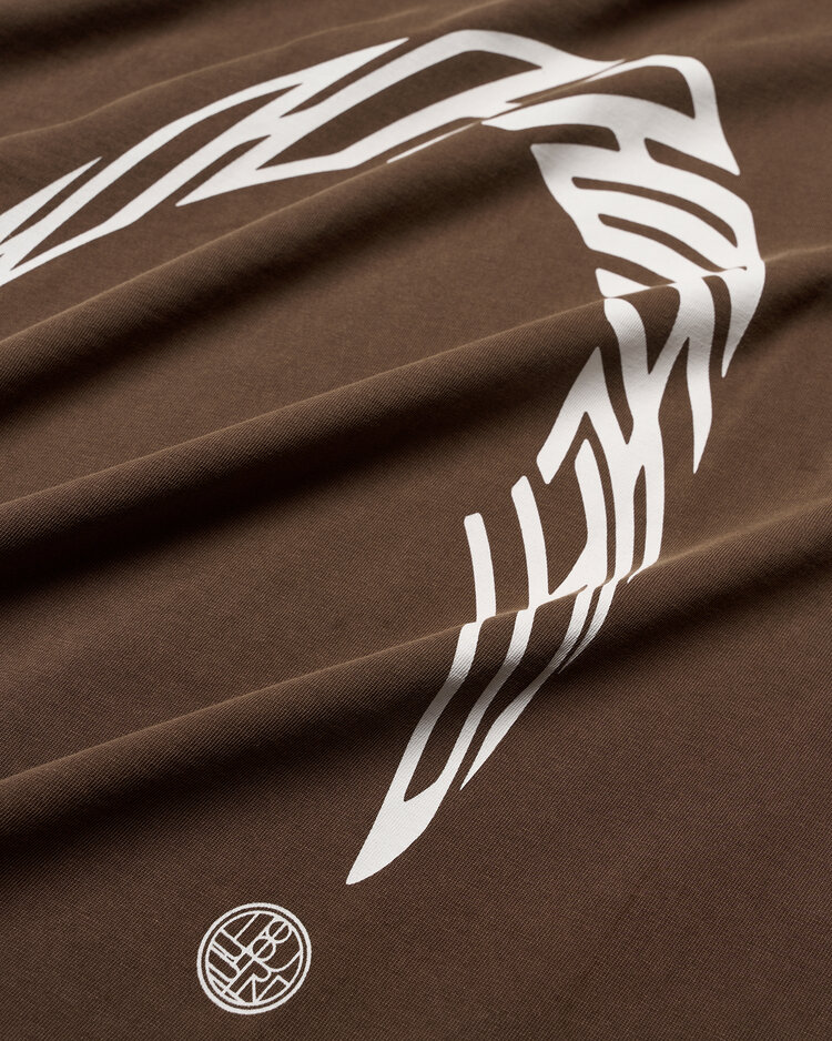 Woodbird Warp Acid T-Shirt 'Washed Brown'