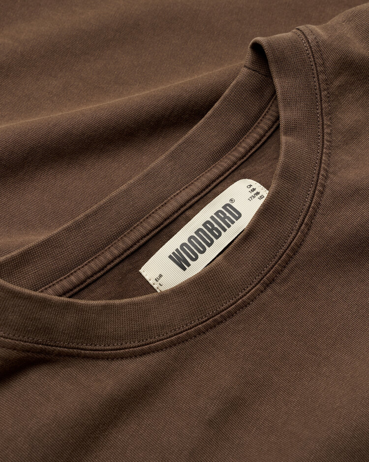 Woodbird Warp Acid T-Shirt 'Washed Brown'