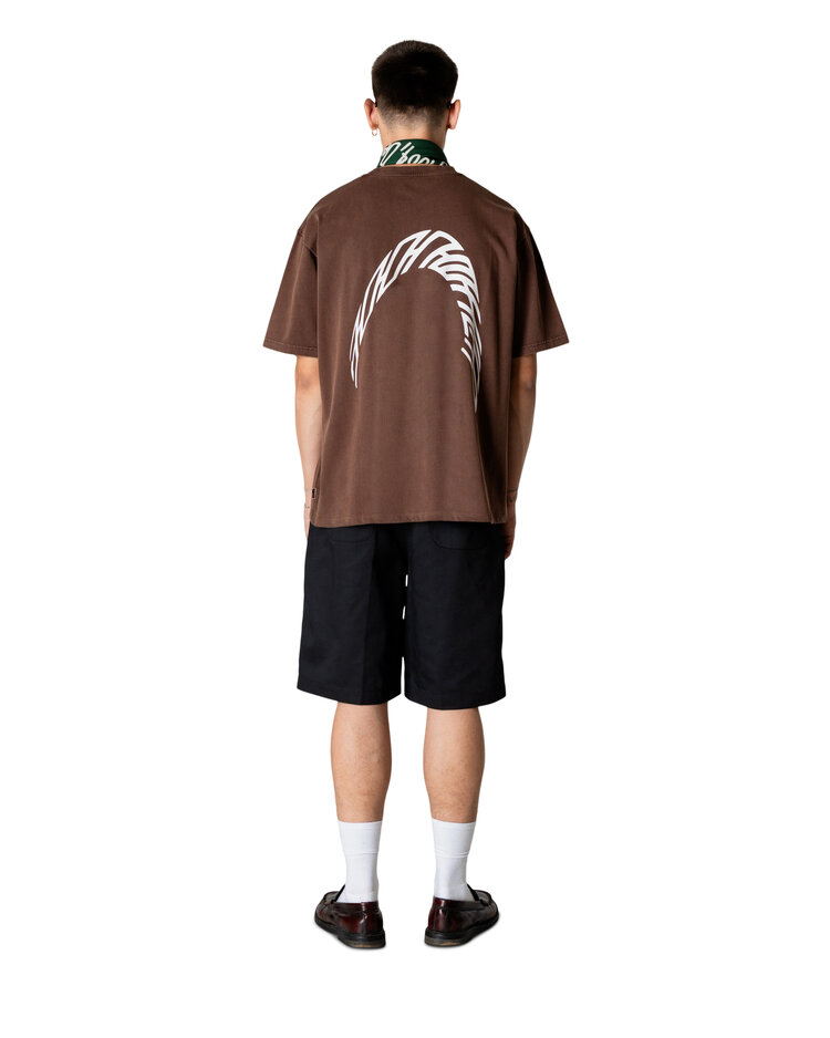 Woodbird Warp Acid T-Shirt 'Washed Brown'