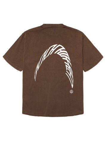 Woodbird Warp Acid T-Shirt 'Washed Brown'