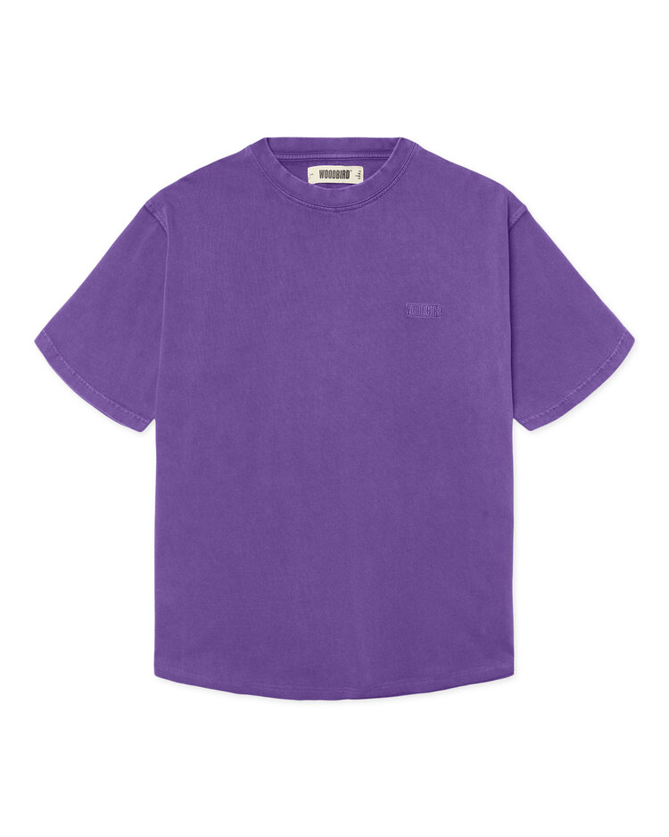 Woodbird Warp Acid T-Shirt 'Washed Purple'