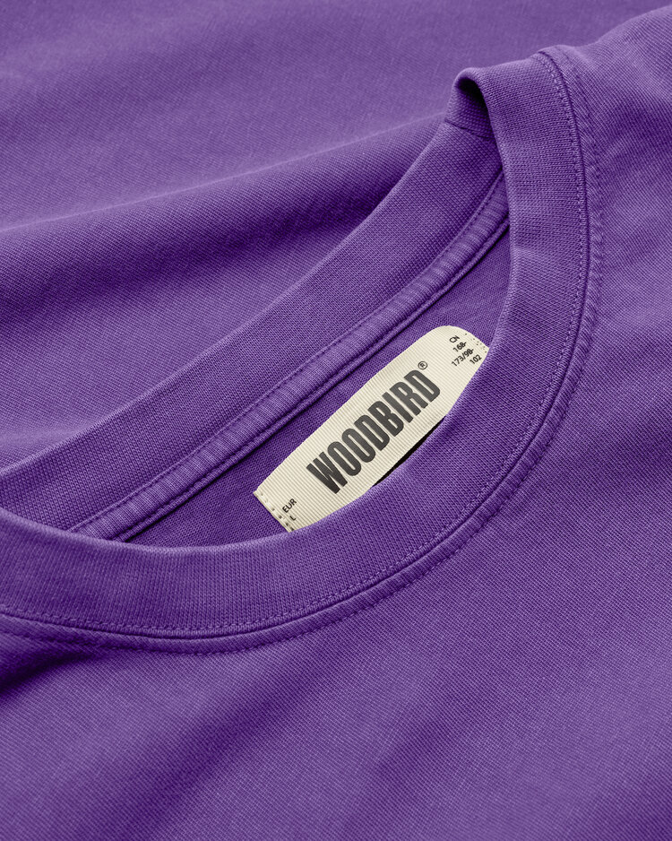 Woodbird Warp Acid T-Shirt 'Washed Purple'