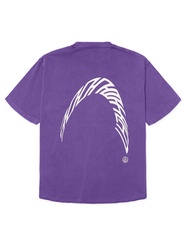 Woodbird Baine Warp Acid T-Shirt 'Washed Purple'