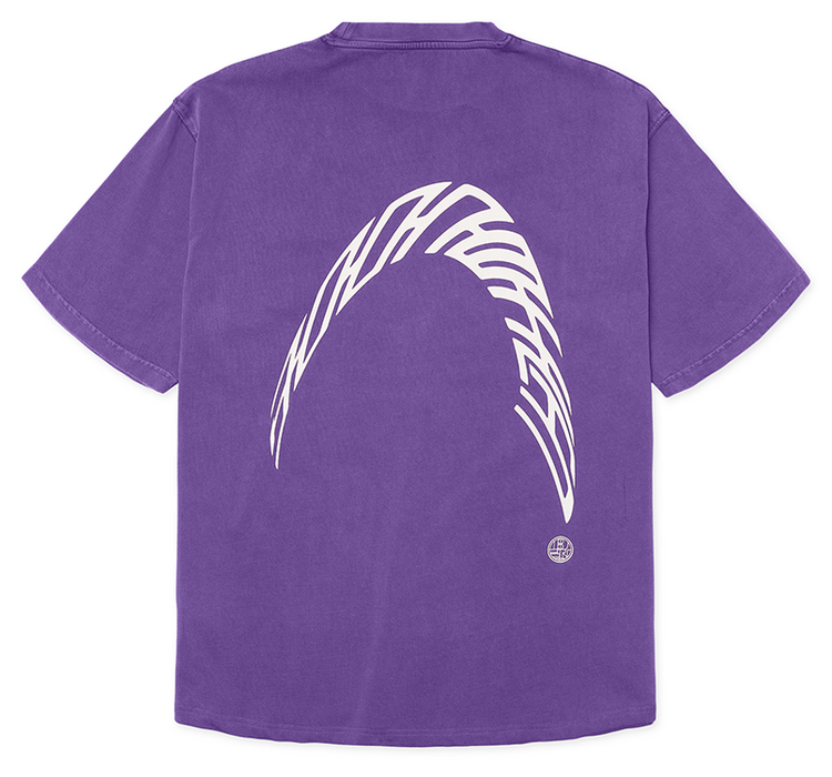 Woodbird Warp Acid T-Shirt 'Washed Purple'