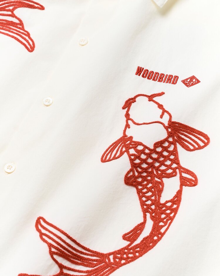 Woodbird Wang Carp Shirt 'Off White'