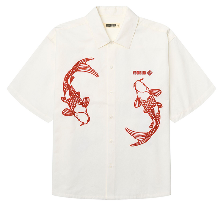 Woodbird Wang Carp Shirt 'Off White'