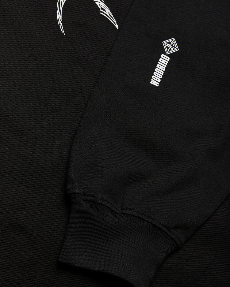 Woodbird Beam LS Warp T-Shirt 'Black'