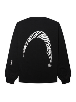 Woodbird Beam LS Warp T-Shirt 'Black'