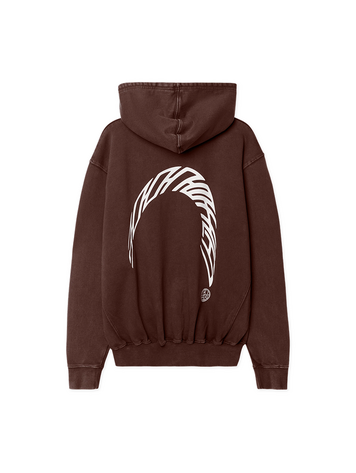 Woodbird Pacs Warp Acid Zip Hoodie 'Washed Brown'