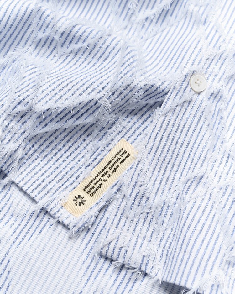 Woodbird Wang Fil Coupe Shirt 'Blue Stripe'