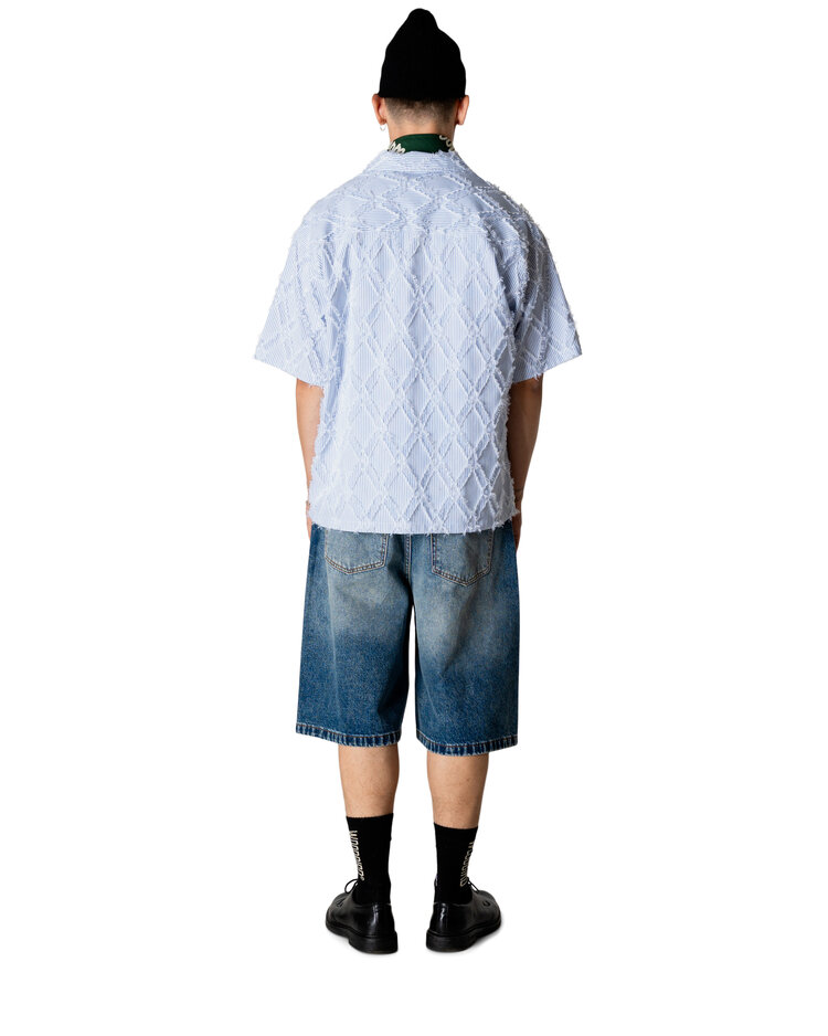 Woodbird Wang Fil Coupe Shirt 'Blue Stripe'