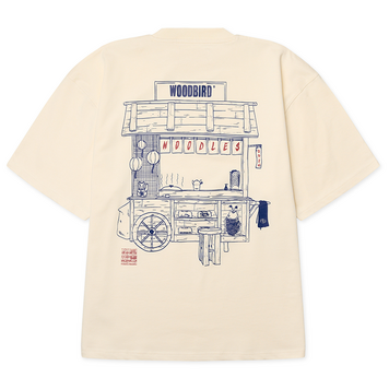 Woodbird Beam Cart T-Shirt 'Off White'