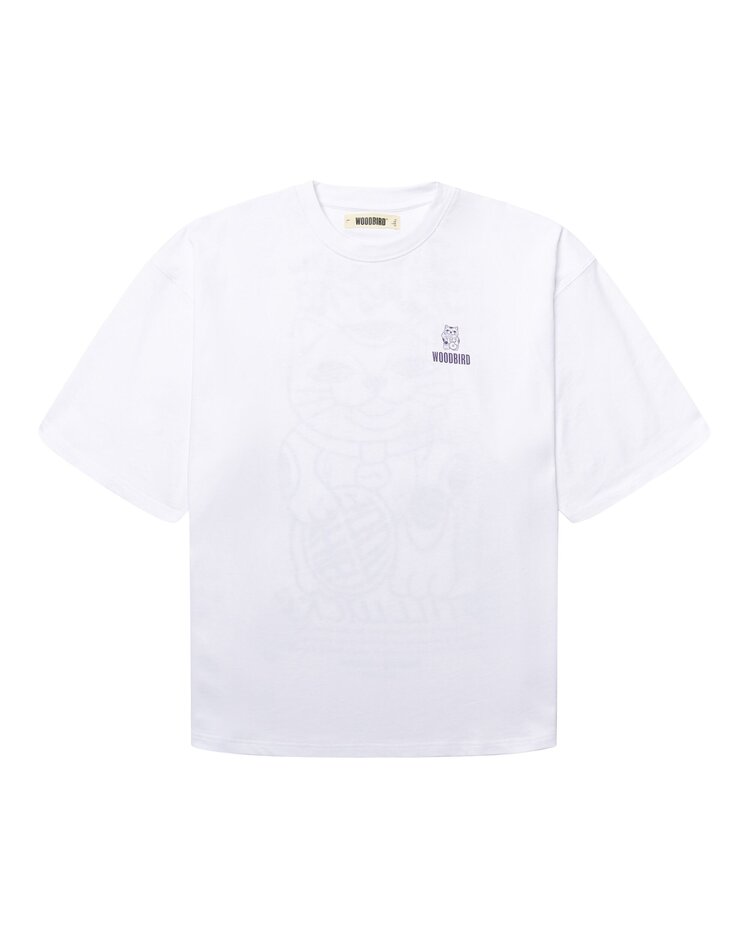 Woodbird Beam Lucky T-Shirt 'White'