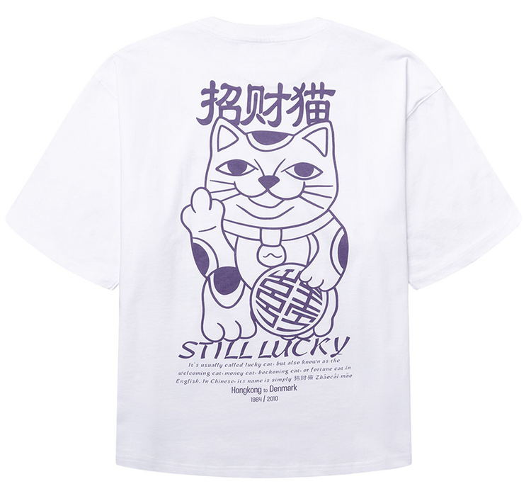 Woodbird Beam Lucky T-Shirt 'White'