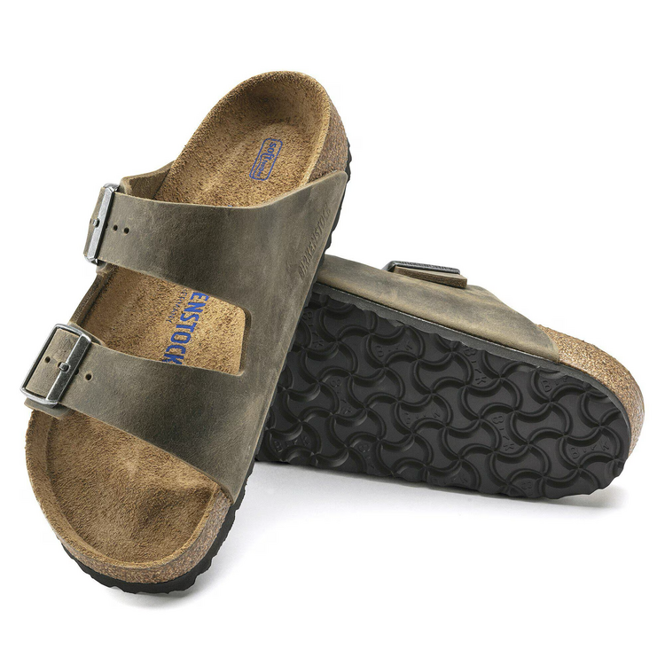 Birkenstock Arizona SFB Oiled Leather 'Faded Khaki'