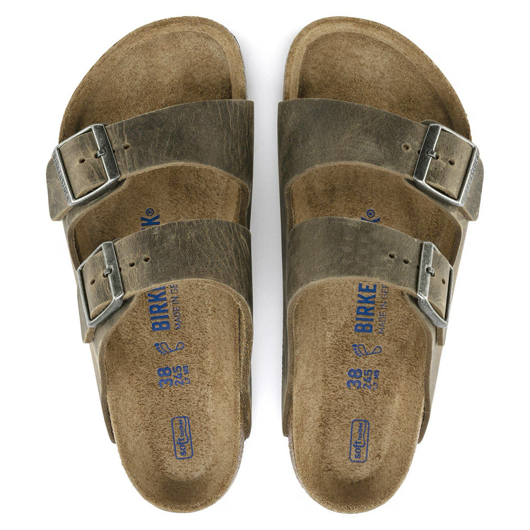 Birkenstock Arizona SFB Oiled Leather 'Faded Khaki'