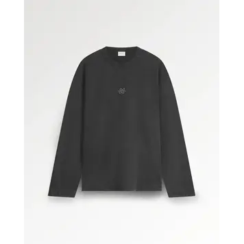 Filling Pieces Longsleeve Boxy Embroidered 'Vintage Black'