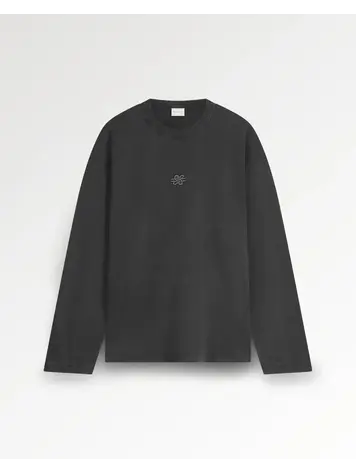 Filling Pieces Longsleeve Boxy Embroidered 'Vintage Black'
