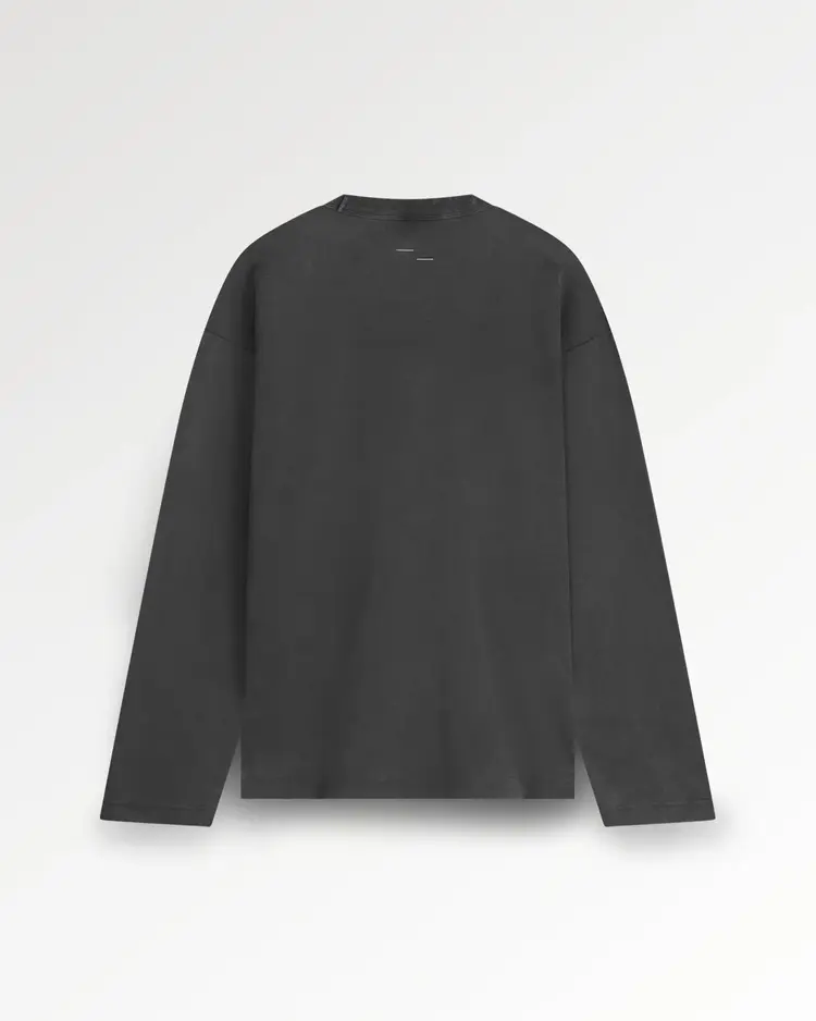 Filling Pieces Longsleeve Boxy Embroidered 'Vintage Black'