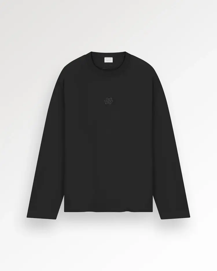 Filling Pieces Longsleeve Boxy Embroidered 'Black'
