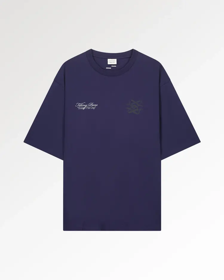 Filling Pieces T-Shirt Boxy Bridge The Gap 'Maritime Blue'