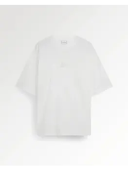Filling Pieces T-Shirt Boxy Embroidered 'White'