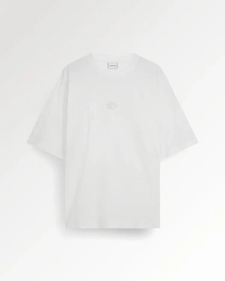 Filling Pieces T-Shirt Boxy Embroidered 'White'