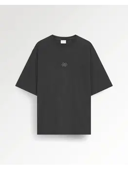 Filling Pieces T-Shirt Boxy Embroidered 'Vintage Black'