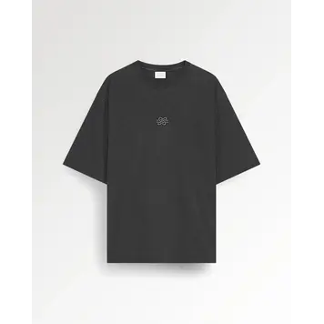 Filling Pieces T-Shirt Boxy Embroidered 'Vintage Black'