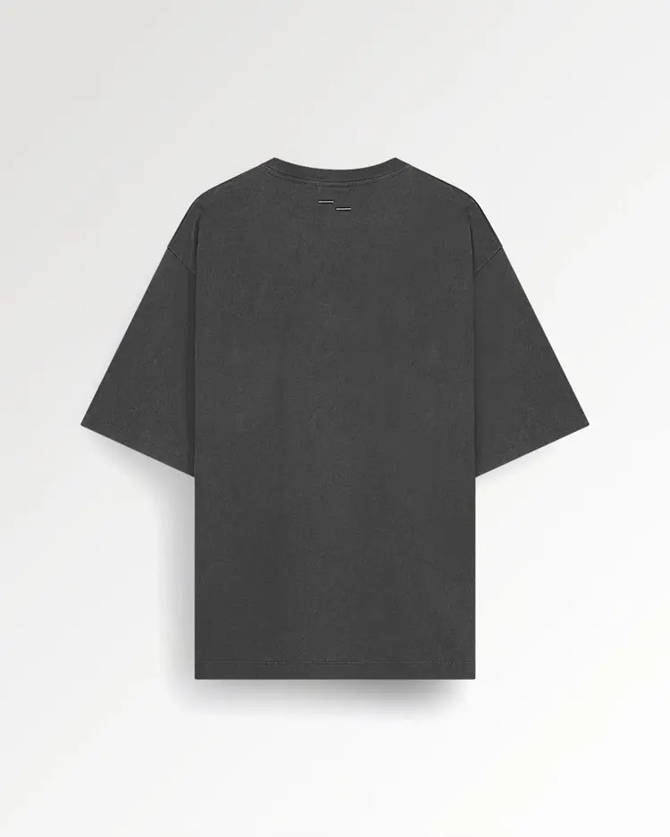 Filling Pieces T-Shirt Boxy Embroidered 'Vintage Black'