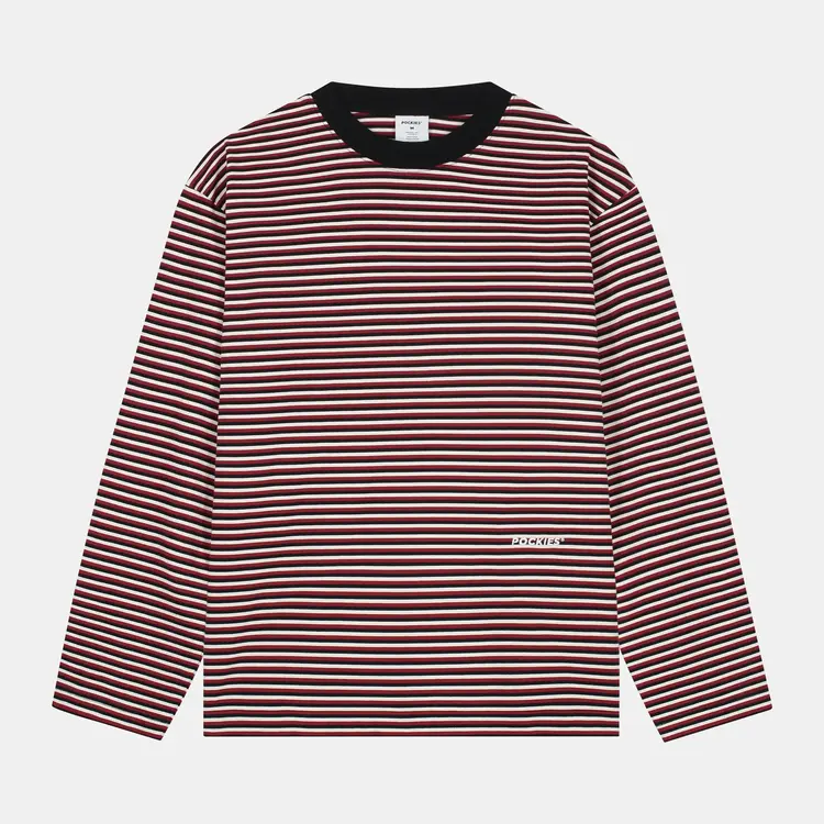 Pockies Striped Longsleeve 'Red / Faux Black / Off White'