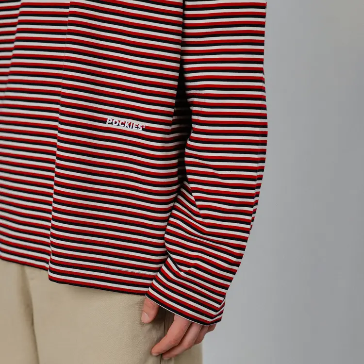 Pockies Striped Longsleeve 'Red / Faux Black / Off White'