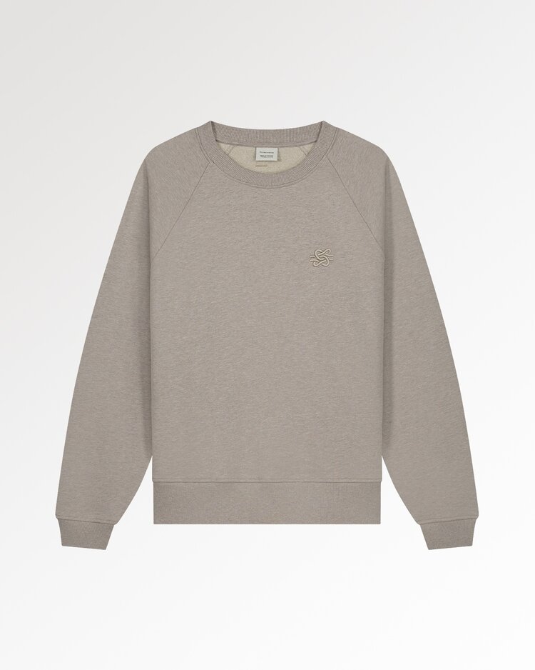 Filling Pieces Sweatshirt Embroidered Knot Melange 'Pure'
