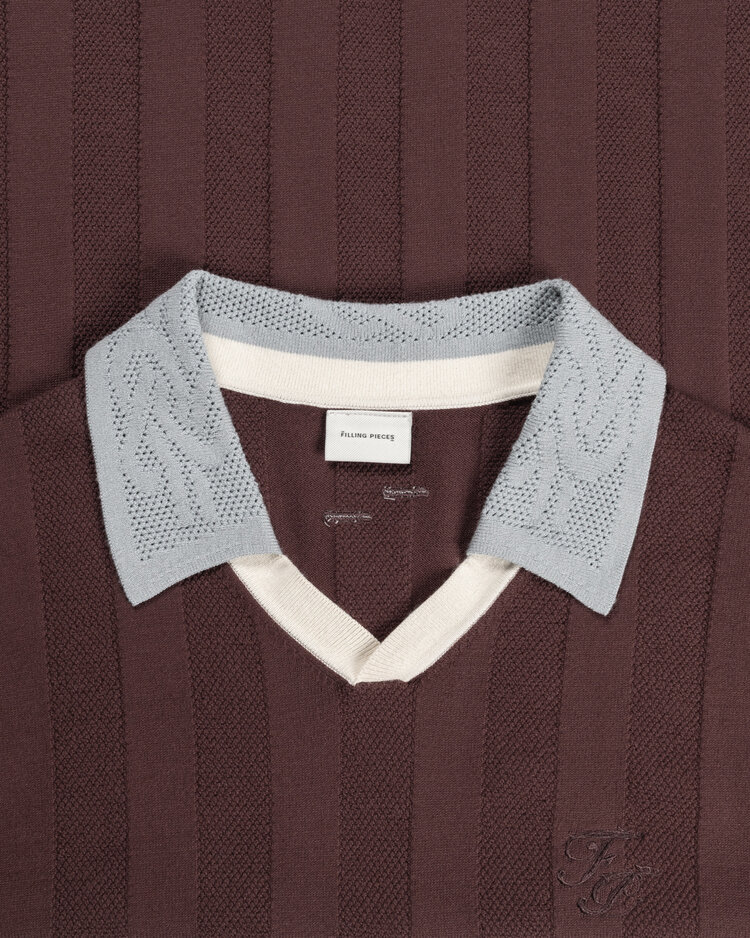 Filling Pieces Knit Football Jersey 'Bitter Chocolate'