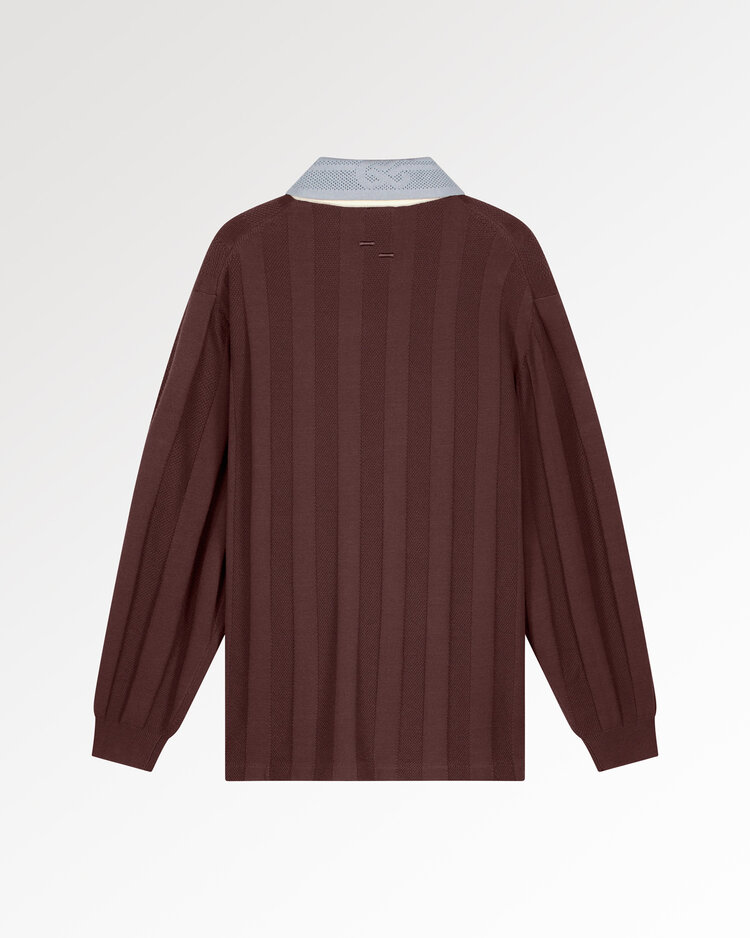 Filling Pieces Knit Football Jersey 'Bitter Chocolate'