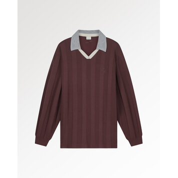 Filling Pieces Knit Football Jersey 'Bitter Chocolate'