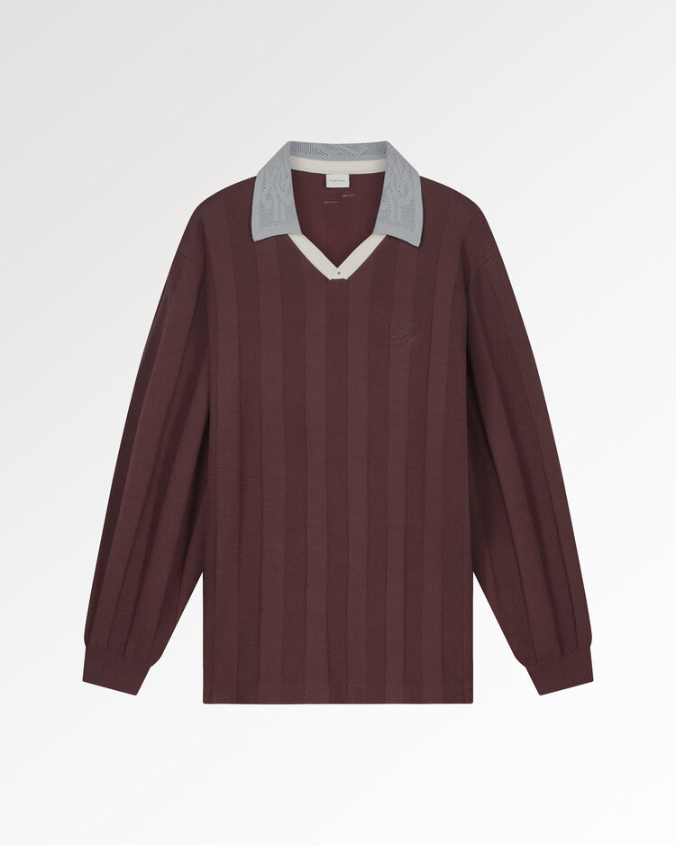 Filling Pieces Knit Football Jersey 'Bitter Chocolate'