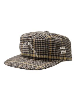 Woodbird Yin Check Pillbox Cap 'Sand-Yellow'